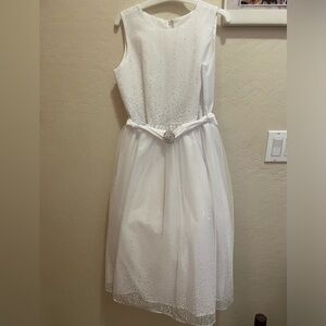 White Flower Girl/ Communion Dress